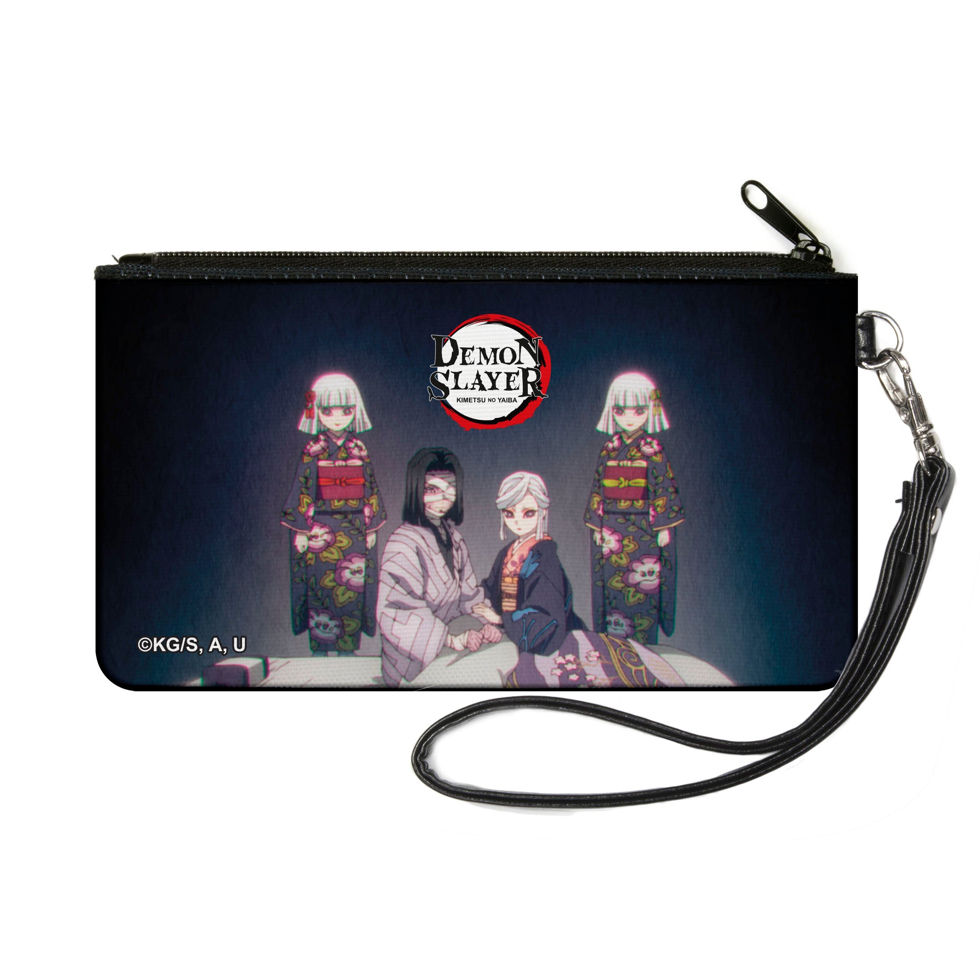 Canvas Zipper Wallet - SMALL - Demon Slayer Ubuyashiki Parents and Two Daughters Family Pose Canvas Zipper Wallets Demon Slayer