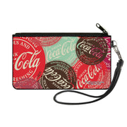 Canvas Zipper Wallet - SMALL - DRINK COCA-COLA Coke Patches Stacked Reds/Multi Color Canvas Zipper Wallets Coca-Cola