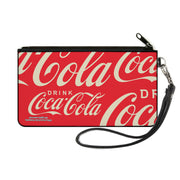 Canvas Zipper Wallet - SMALL - DRINK COCA-COLA Close-Up Red/White Canvas Zipper Wallets Coca-Cola