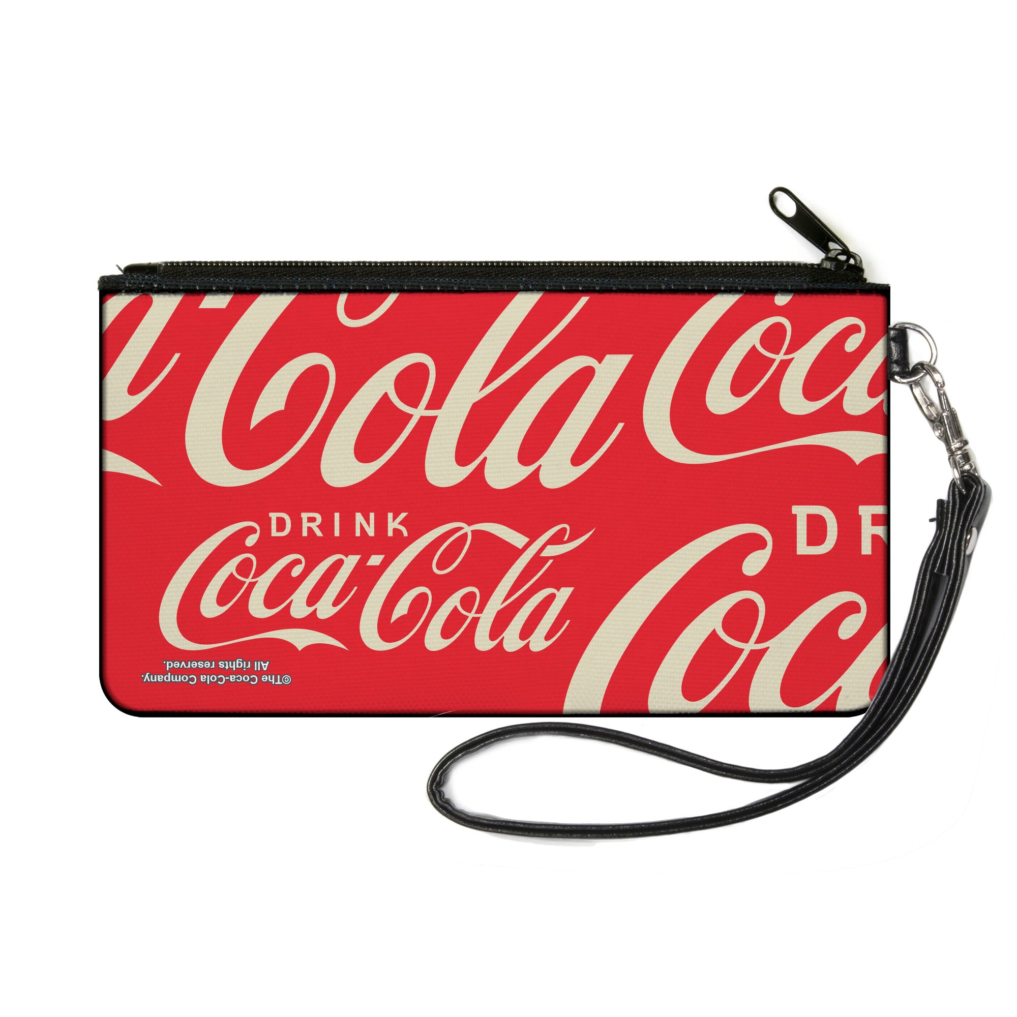 Canvas Zipper Wallet - SMALL - DRINK COCA-COLA Close-Up Red/White Canvas Zipper Wallets Coca-Cola