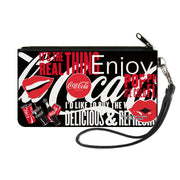 Canvas Zipper Wallet - SMALL - Coca-Cola IT'S THE REAL THING Collage Black/Red/White Canvas Zipper Wallets Coca-Cola