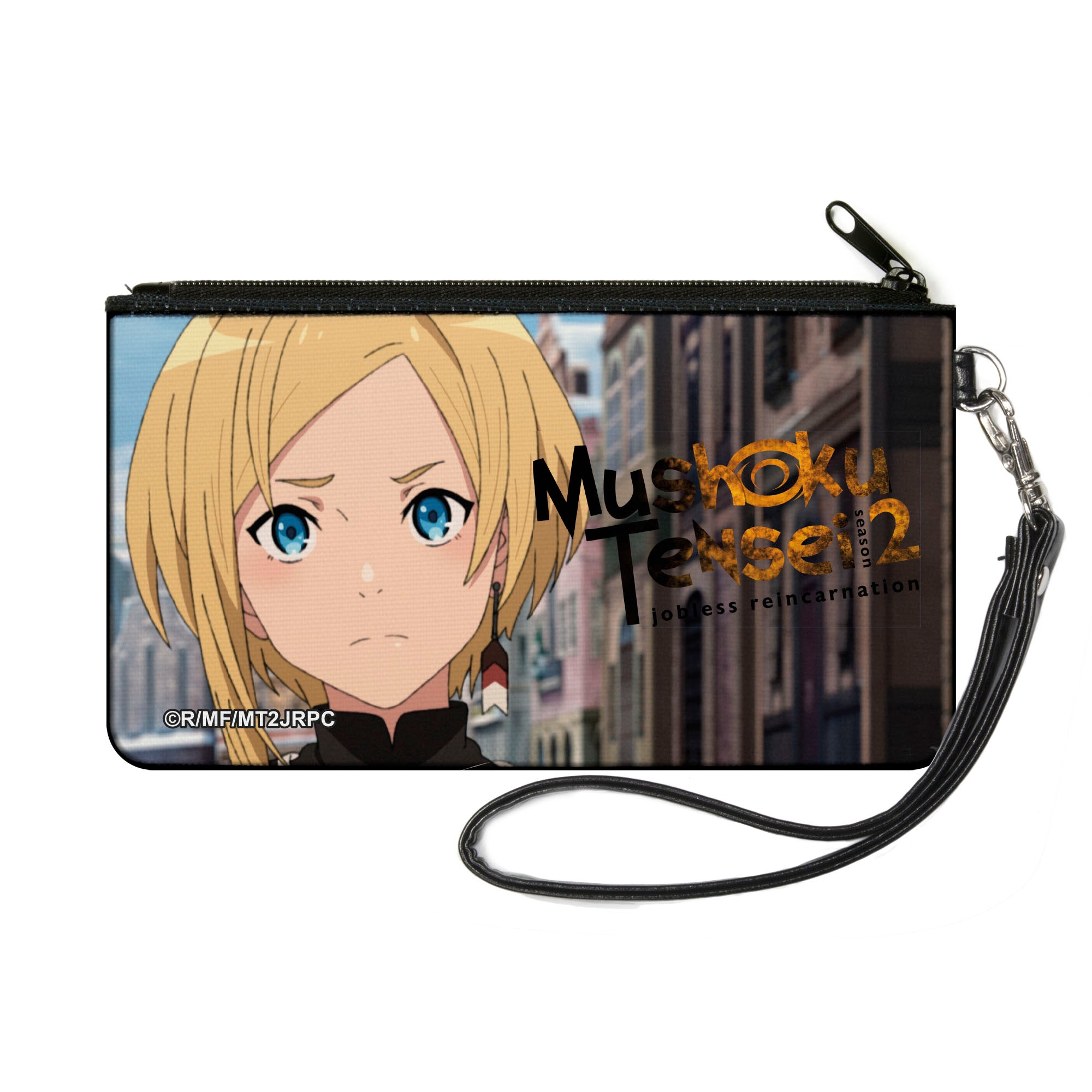 Canvas Zipper Wallet - SMALL - Mushoku Tensei Sara Street Scene Pose Canvas Zipper Wallets Mushoku Tensei Jobless Reincarnation