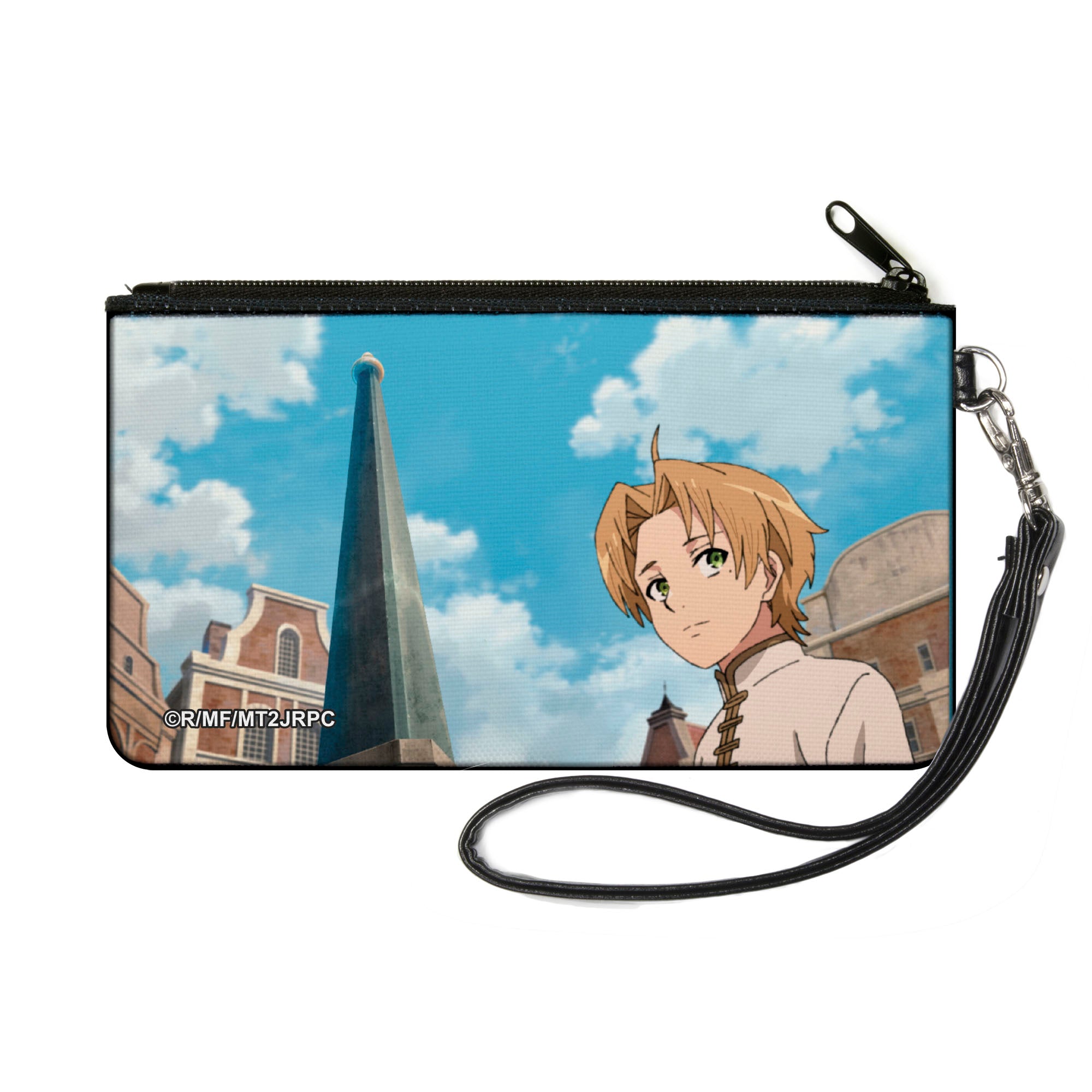 Canvas Zipper Wallet - SMALL - Mushoku Tensei Rudeus Greyrat Academy Campus Scene Canvas Zipper Wallets Mushoku Tensei Jobless Reincarnation
