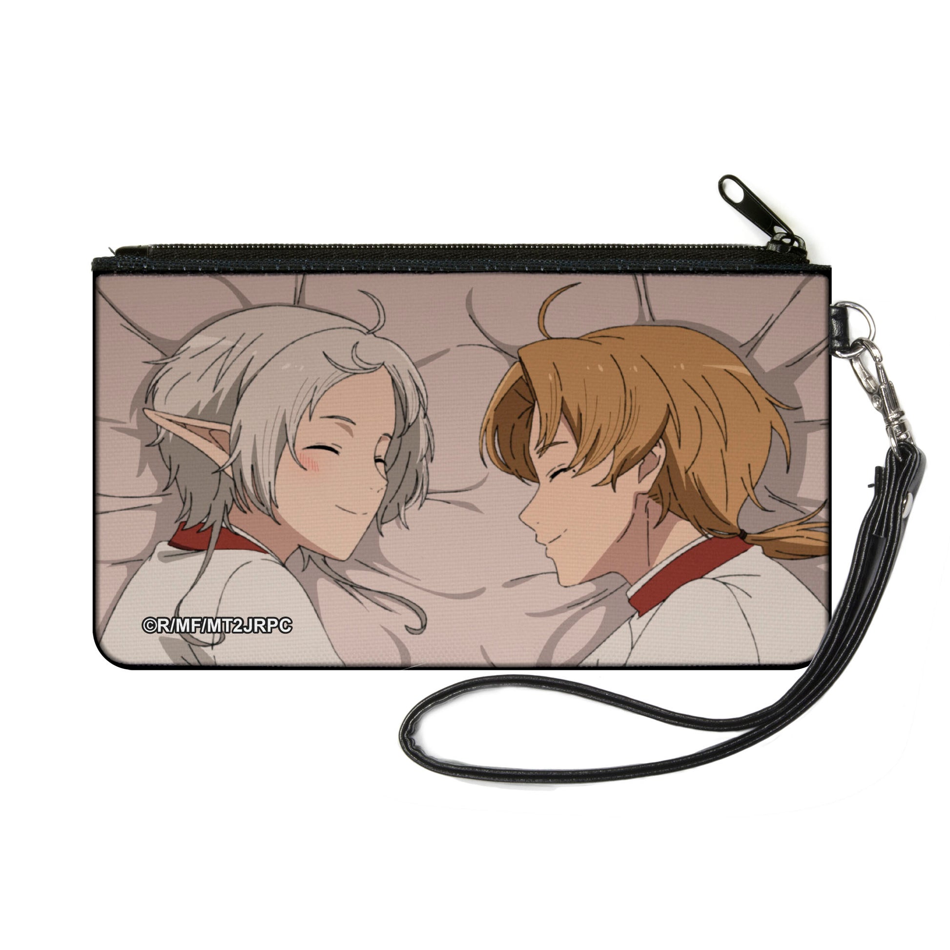 Canvas Zipper Wallet - SMALL - Mushoku Tensei Sylphiette and Rudeus Greyrat Sleeping Canvas Zipper Wallets Mushoku Tensei Jobless Reincarnation