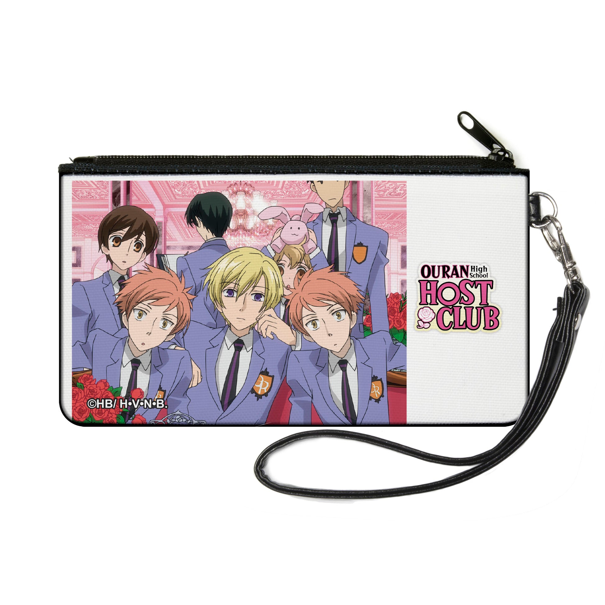 Canvas Zipper Wallet - SMALL - OURAN HIGH SCHOOL HOST CLUB Group Pose and Title Logo Canvas Zipper Wallets Ouran High School Host Club