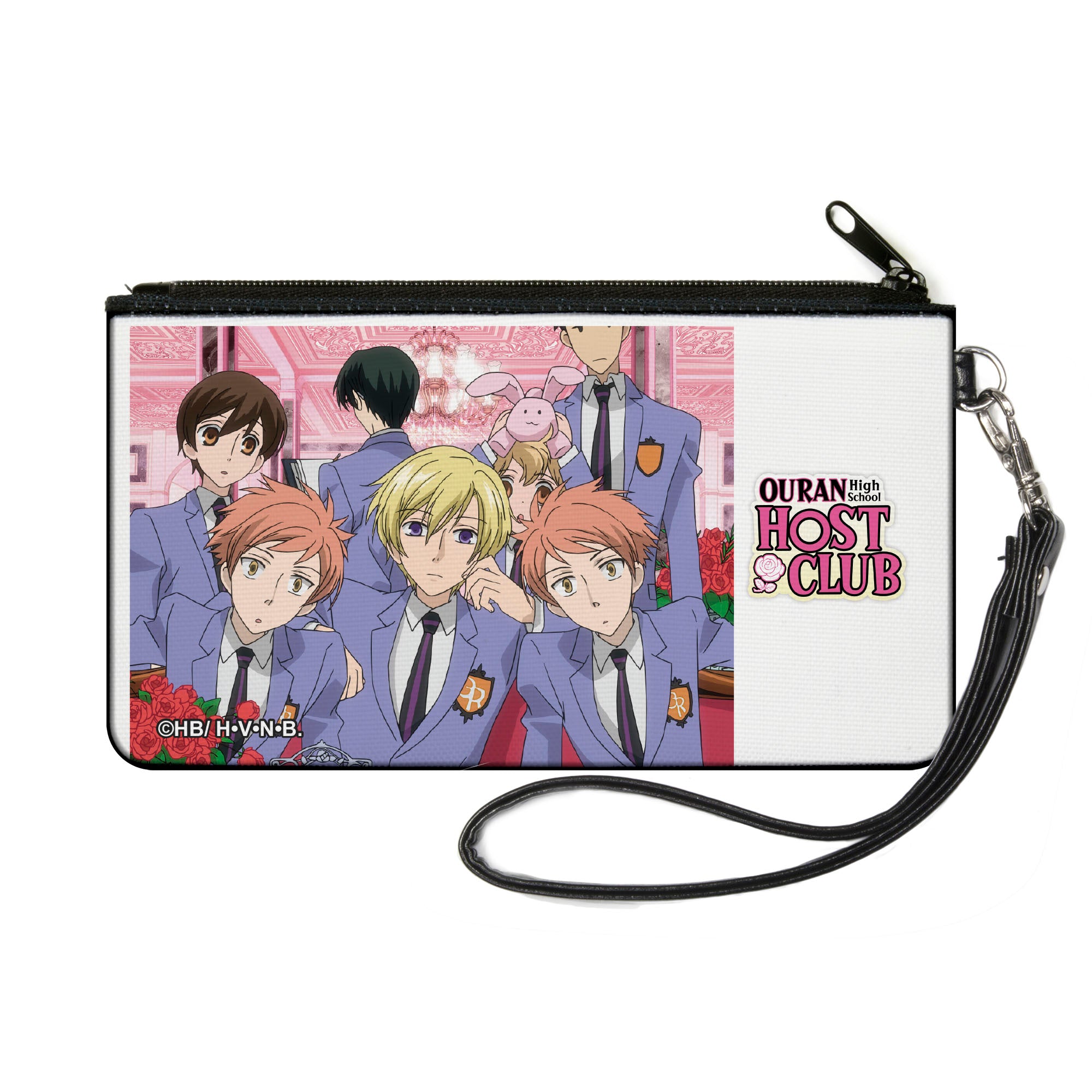 Canvas Zipper Wallet - SMALL - OURAN HIGH SCHOOL HOST CLUB Group Pose and Title Logo Canvas Zipper Wallets Ouran High School Host Club