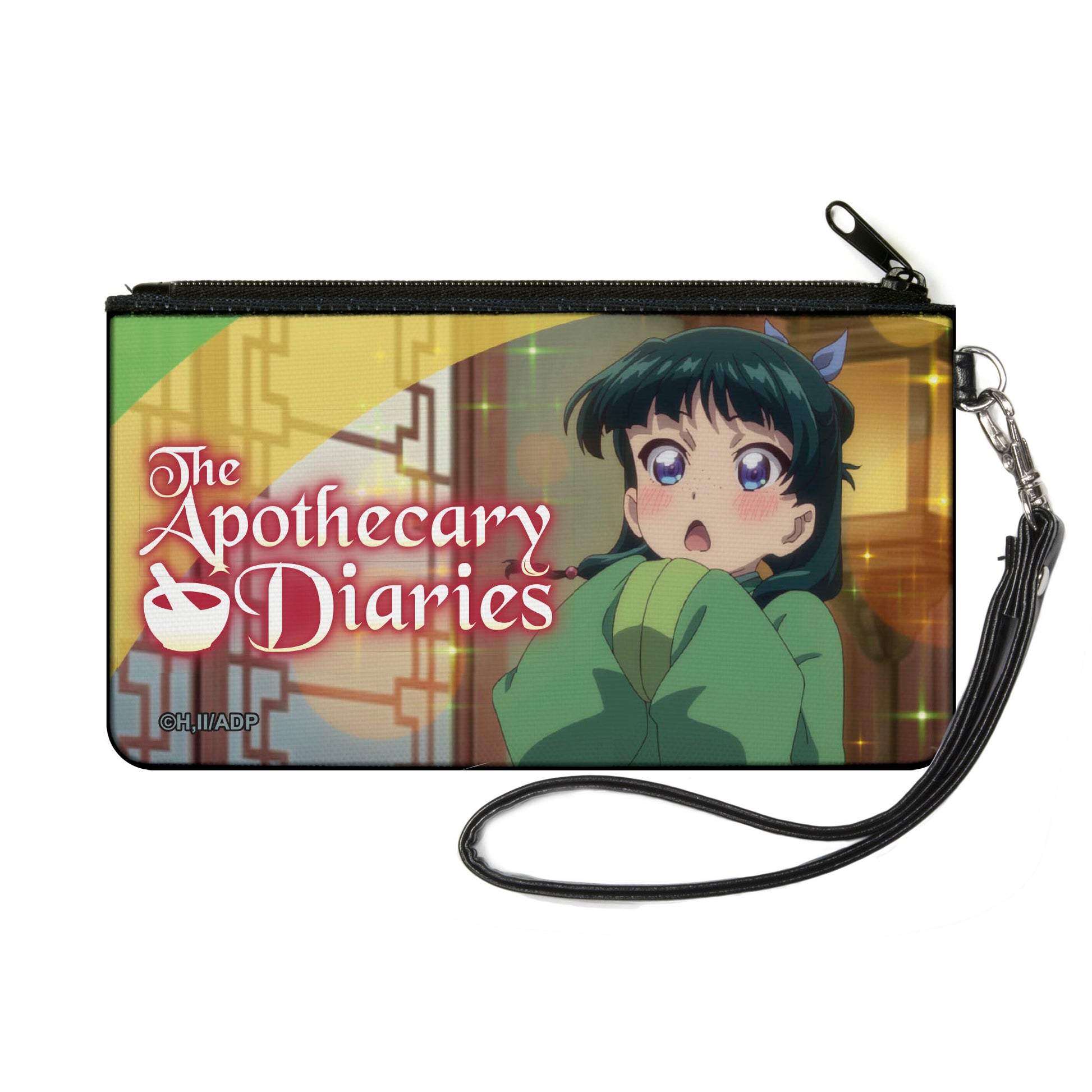 Canvas Zipper Wallet - SMALL - THE APOTHECARY DIARIES Maomao Surprised Pose and Title Logo Canvas Zipper Wallets The Apothercary Diaries
