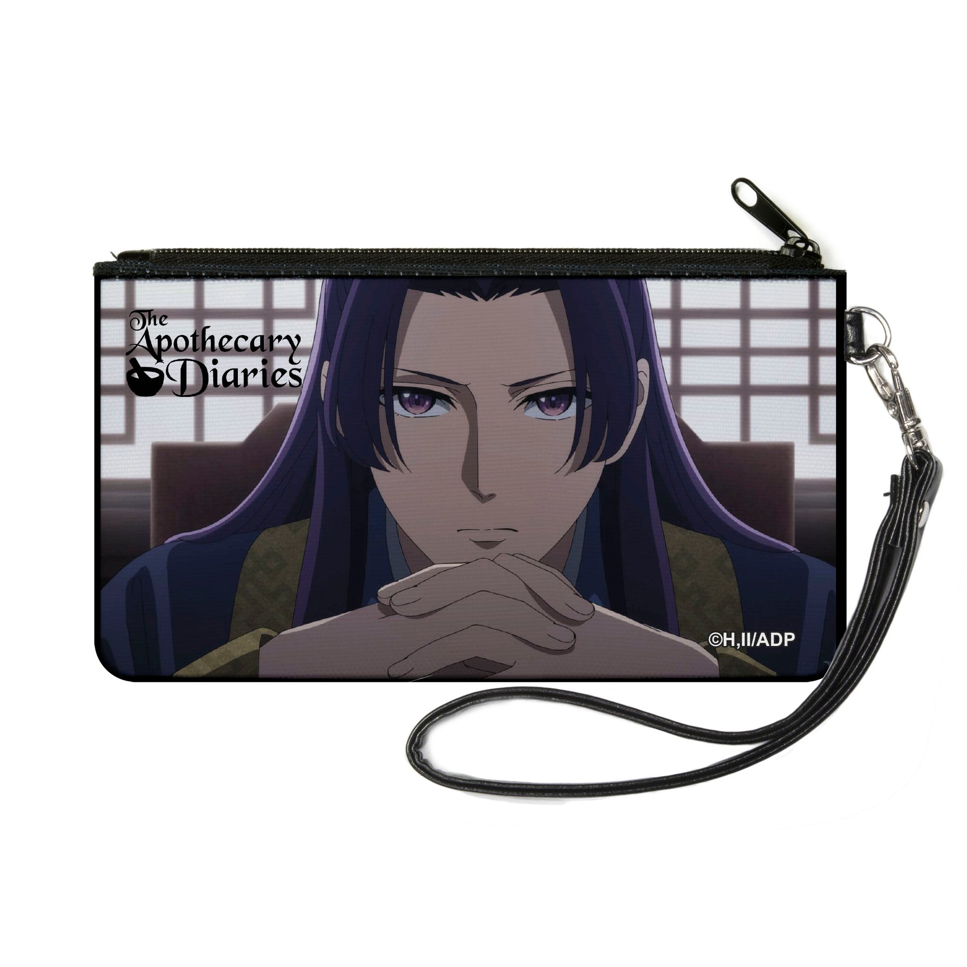Canvas Zipper Wallet - SMALL - THE APOTHECARY DIARIES Jinshi Pose and Title Logo Canvas Zipper Wallets The Apothercary Diaries