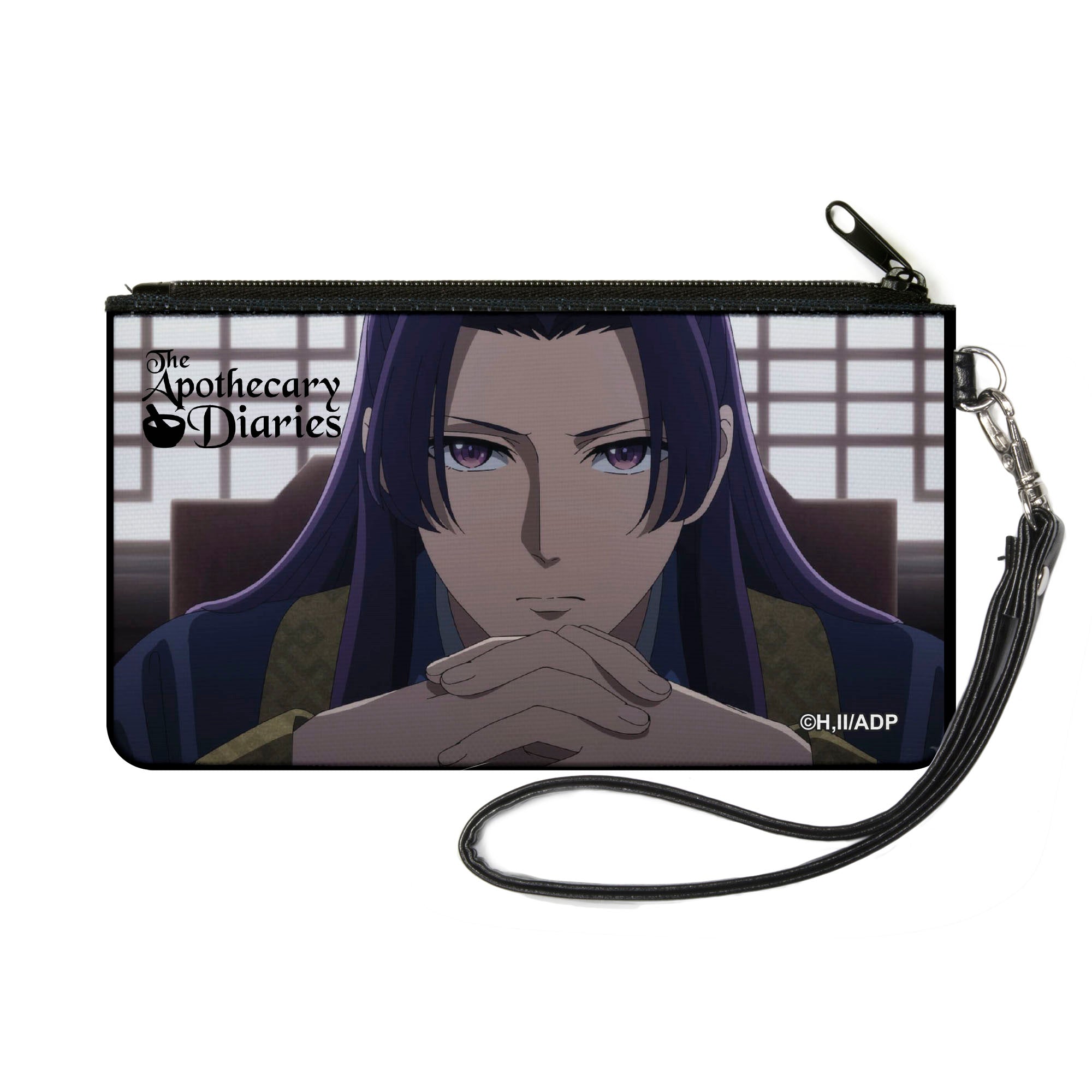 Canvas Zipper Wallet - SMALL - THE APOTHECARY DIARIES Jinshi Pose and Title Logo Canvas Zipper Wallets The Apothercary Diaries