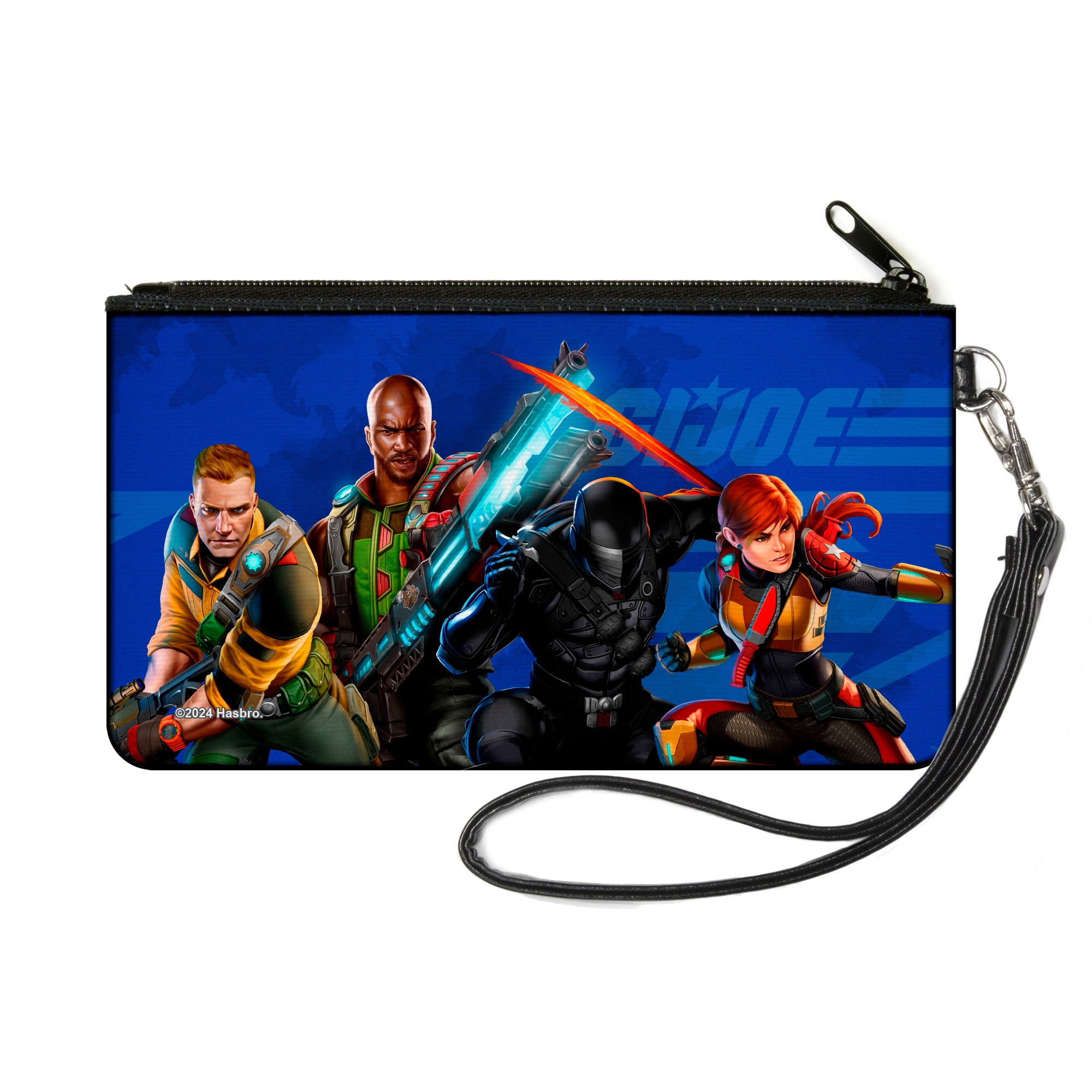 Canvas Zipper Wallet - SMALL - GI Joe Unit Agents Group Pose and Logo Blues Canvas Zipper Wallets GI Joe