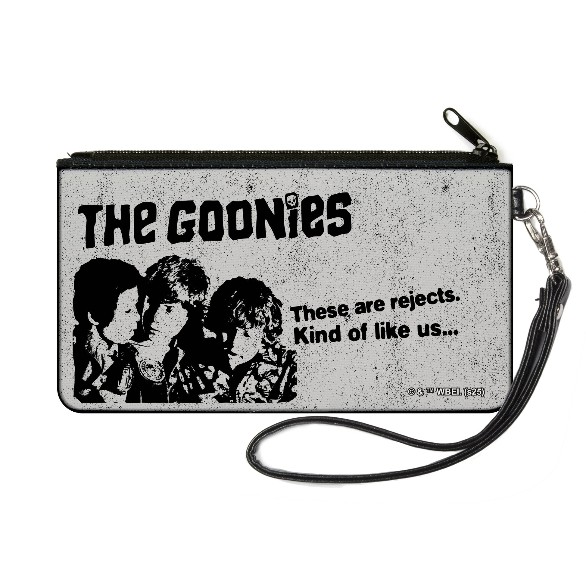 Canvas Zipper Wallet - SMALL - THE GOONIES THESE ARE REJECTS Group Pose Gray/Black Canvas Zipper Wallets The Goonies