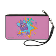 Canvas Zipper Wallet - SMALL - Furby Purple Furby NOH-LAH WAH-TEE Star Pose Pink/Multi Color Canvas Zipper Wallets Furby