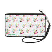 Canvas Zipper Wallet - SMALL - Invader Zim Triple GIR Pose Stack White/Multi Color Canvas Zipper Wallets Invader Zim