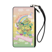 Canvas Zipper Wallet - SMALL - Classic TMNT Turtles Pose19 MAGICAL LIKE A UNICORN-TOUGH LIKE A TURTLE Multi Pastel Canvas Zipper Wallets Teenage Mutant Ninja Turtles