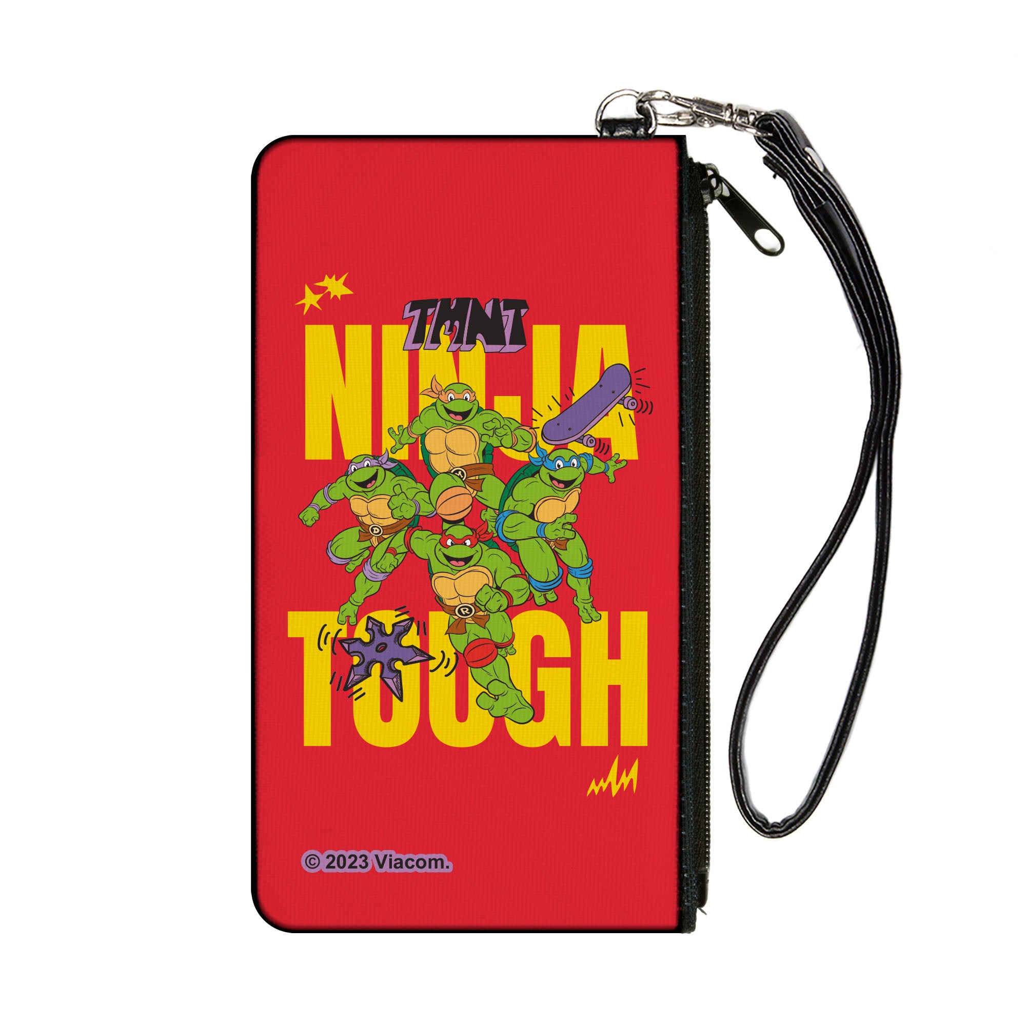 Canvas Zipper Wallet - SMALL - Teenage Mutant Ninja Turtles NINJA TOUGH Group Pose Red/Yellow Canvas Zipper Wallets Teenage Mutant Ninja Turtles