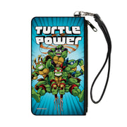 Canvas Zipper Wallet - SMALL - Teenage Mutant Ninja Turtles TURTLE POWER Group Pose Rays Blues Canvas Zipper Wallets Teenage Mutant Ninja Turtles