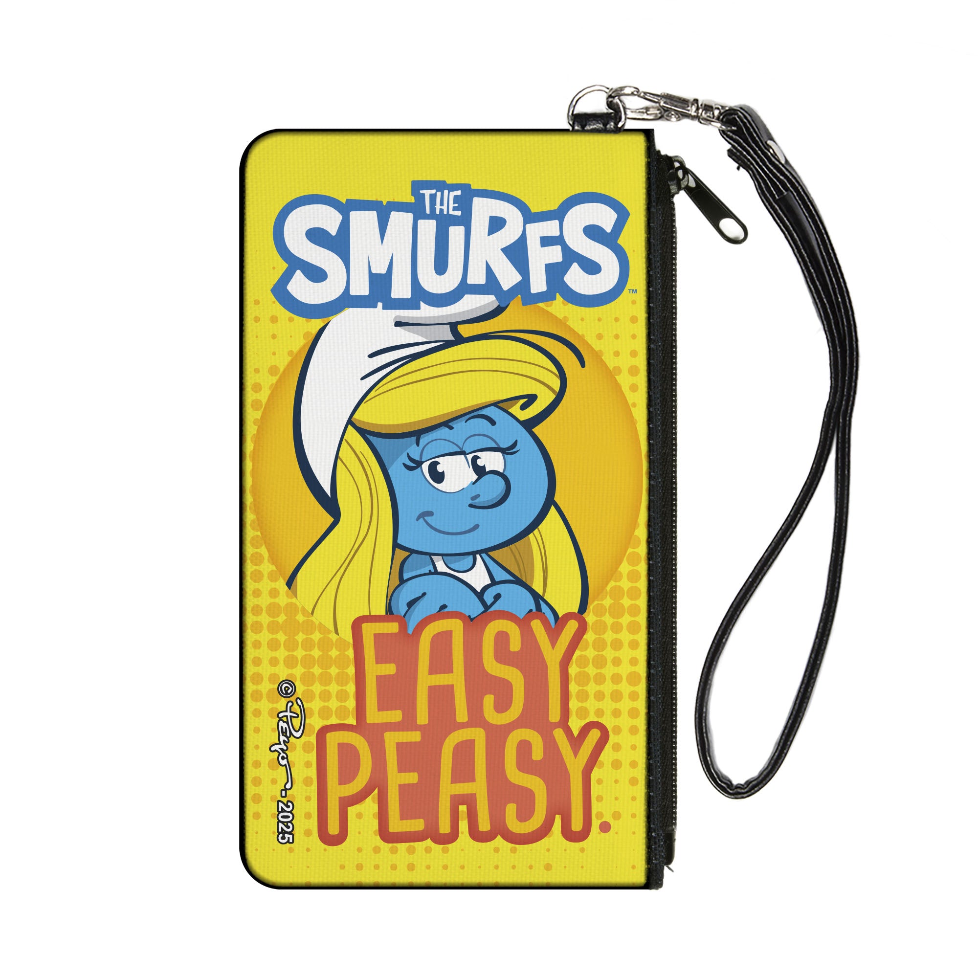 Canvas Zipper Wallet - SMALL - THE SMURFS Smurfette EASY PEASY Pose Yellows Canvas Zipper Wallets The Smurfs