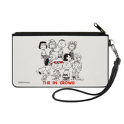 Canvas Zipper Wallet - SMALL - Peanuts Gang THE IN CROWD Group Pose White/Black/Red Canvas Zipper Wallets Peanuts
