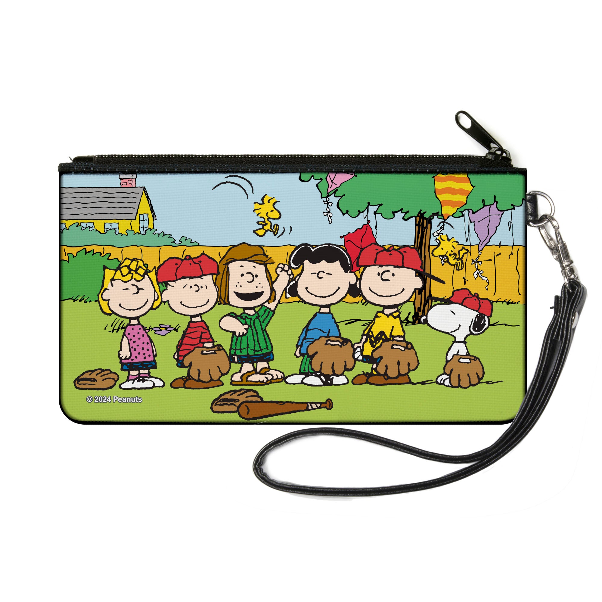 Canvas Zipper Wallet - SMALL - Peanuts Gang Backyard Baseball Group Pose Canvas Zipper Wallets Peanuts