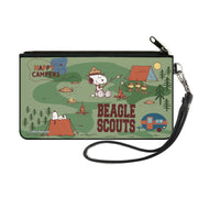 Canvas Zipper Wallet - SMALL - Peanuts HAPPY CAMPER BEAGLE SCOUTS Scenes Canvas Zipper Wallets Peanuts