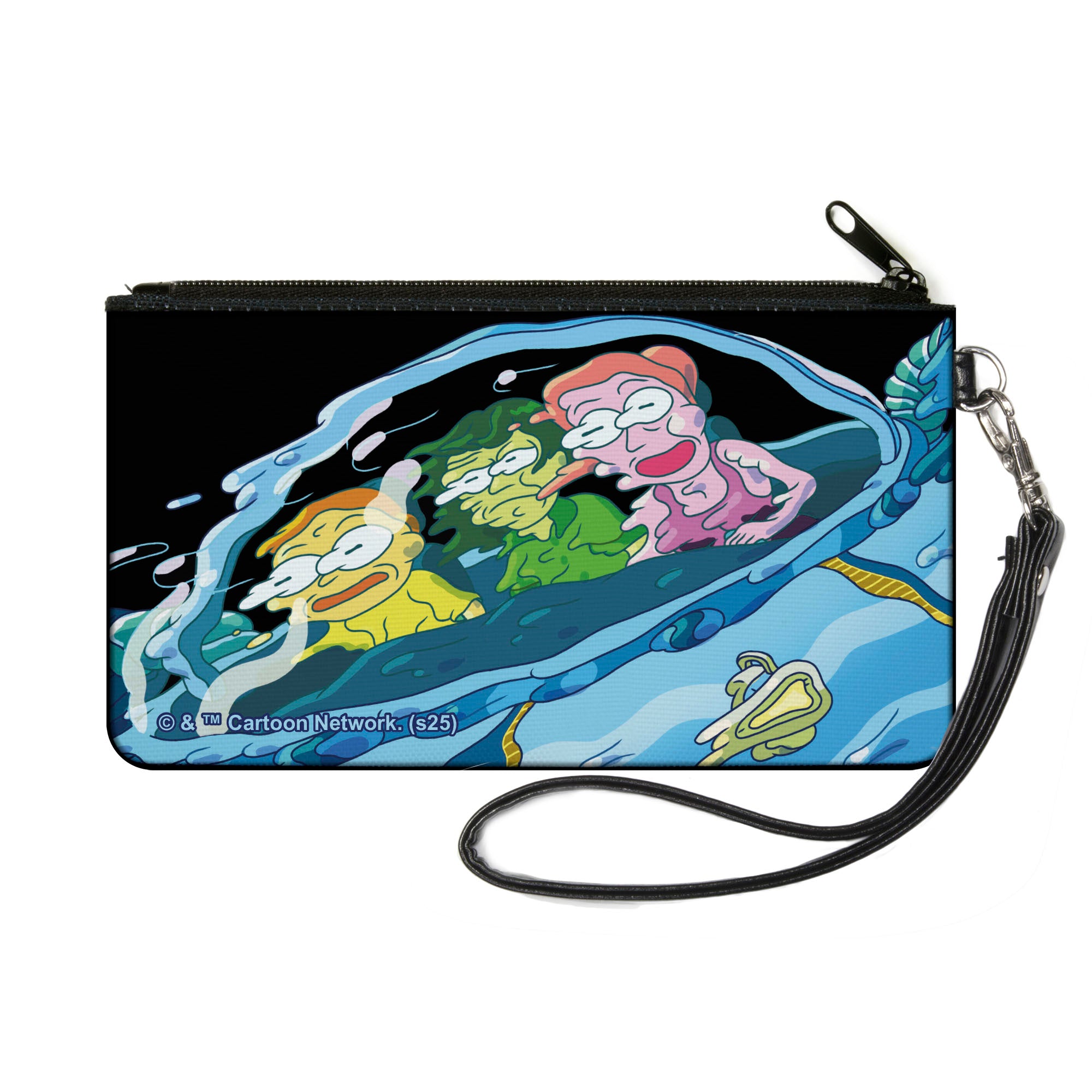 Canvas Zipper Wallet - SMALL - Rick and Morty Morty Bruce Summer Ship Melt Scene Canvas Zipper Wallets Rick and Morty