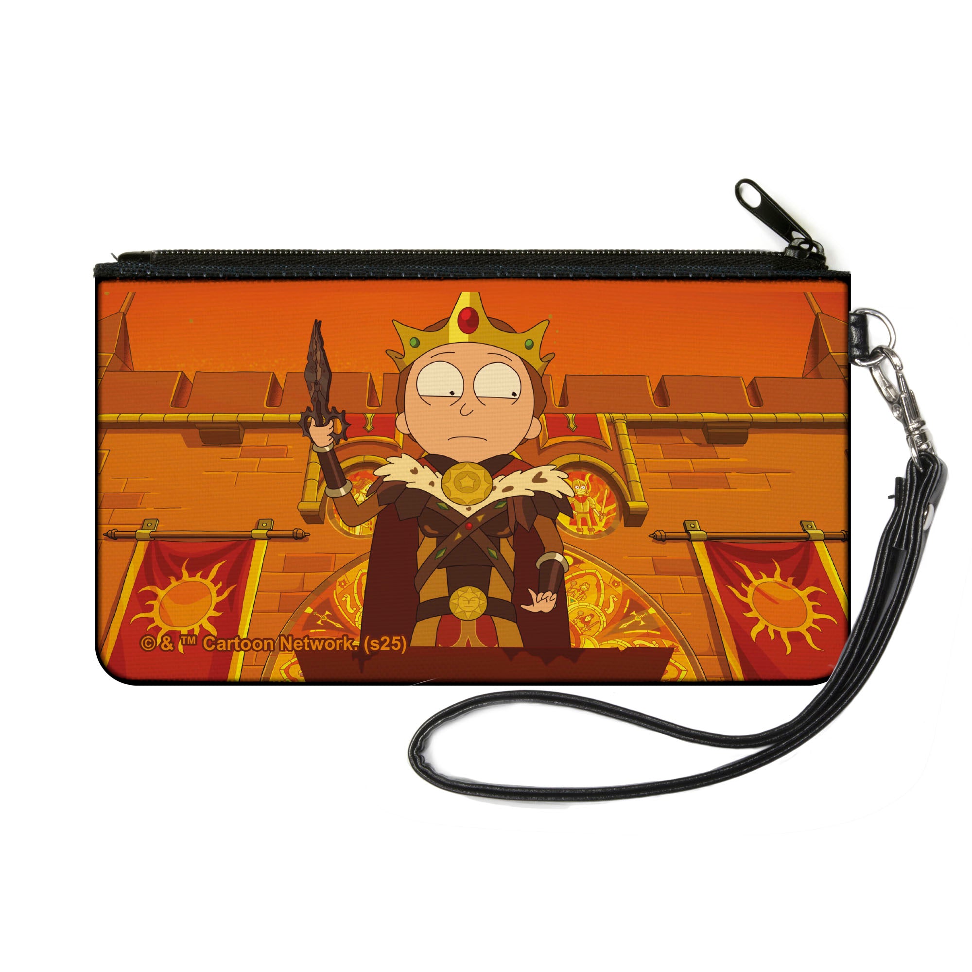 Canvas Zipper Wallet - SMALL - Rick and Morty King Mortaniel Sword Scene Canvas Zipper Wallets Rick and Morty