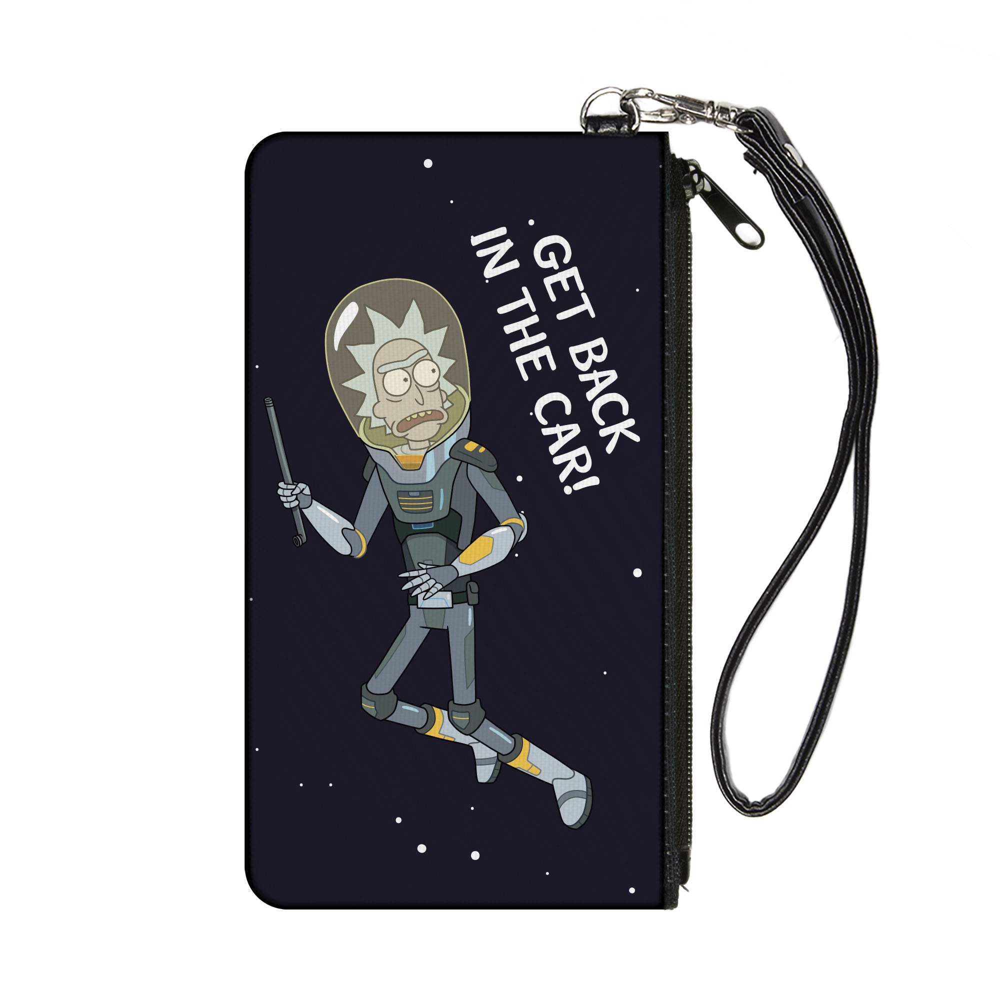 Canvas Zipper Wallet - SMALL - Rattlestar Ricklactica Rick GET BACK IN THE CAR Scene Canvas Zipper Wallets Rick and Morty