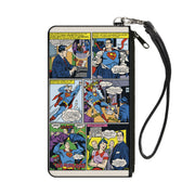 Canvas Zipper Wallet - SMALL - Superman Clark Kent Retro Comic Scene Blocks Canvas Zipper Wallets DC Comics