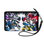 Canvas Zipper Wallet - SMALL - Transformers Decepticon and Autobots Battle Black/White Canvas Zipper Wallets Transformers