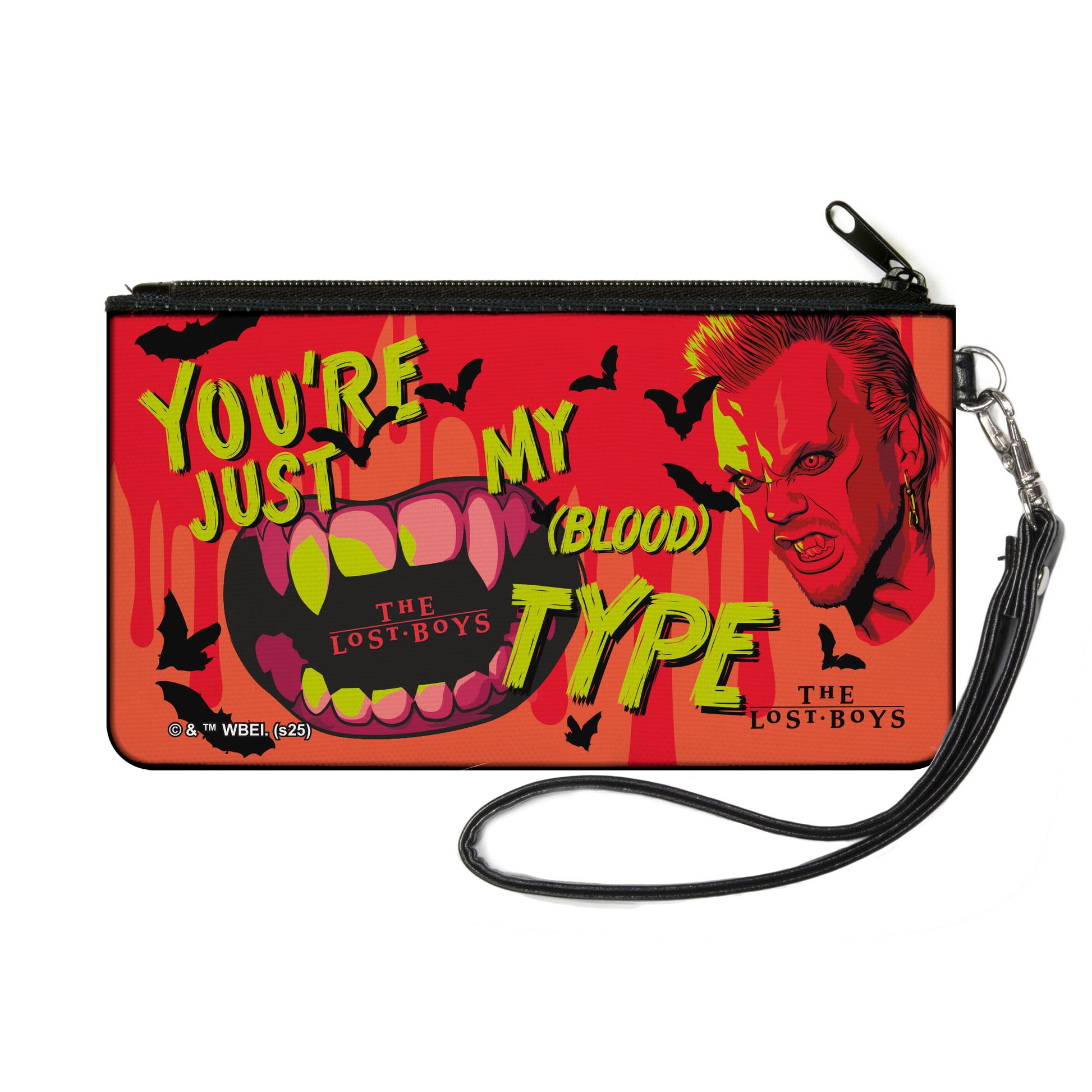 Canvas Zipper Wallet - SMALL - The Lost Boys YOU'RE JUST MY BLOOD TYPE David Pose Reds/Yellows Canvas Zipper Wallets The Lost Boys