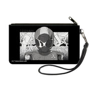 Canvas Zipper Wallet - SMALL - TOONAMI Robot TOM Sketch Pose Black/Grays Canvas Zipper Wallets Toonami