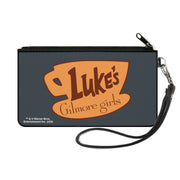 Canvas Zipper Wallet - SMALL - GILMORE GIRLS LUKE'S Coffee Cup Icon Gray/Browns Canvas Zipper Wallets Gilmore Girls