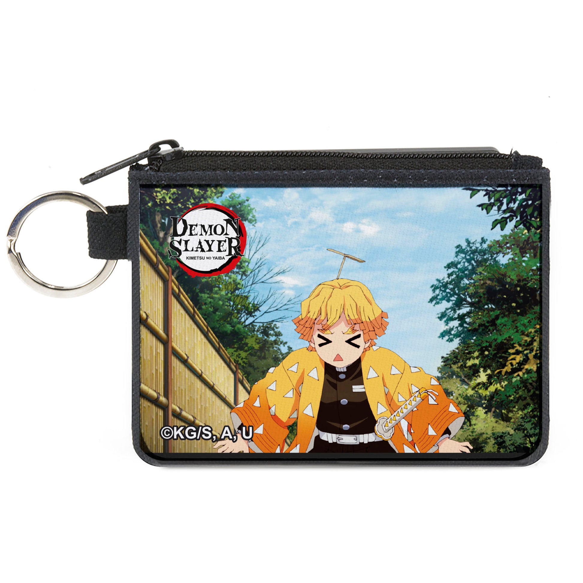 Canvas Zipper Wallet - MINI X-SMALL - Demohn Slayer Zenitsu Agatsuma Scene Canvas Zipper Wallets Demon Slayer