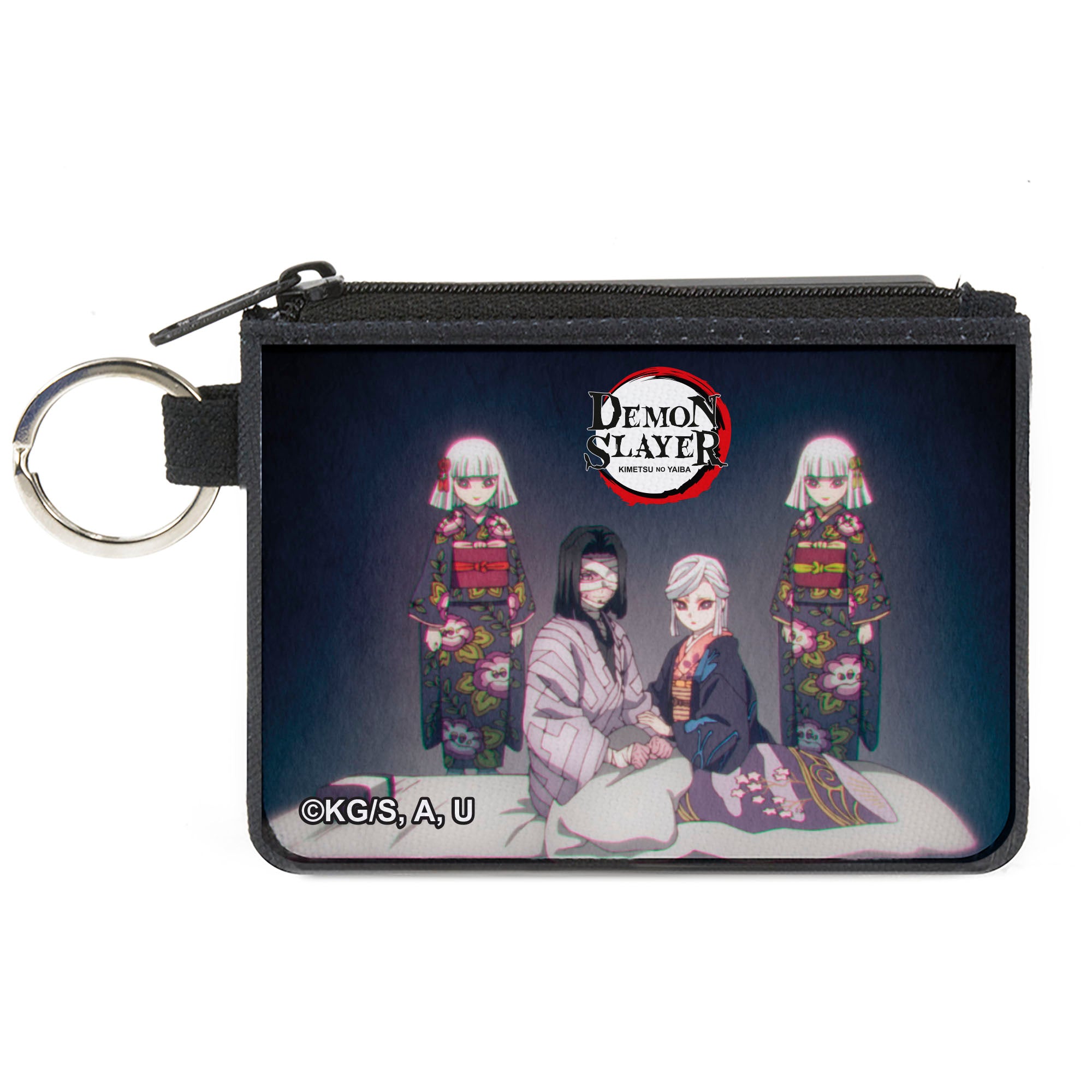 Canvas Zipper Wallet - MINI X-SMALL - Demon Slayer Ubuyashiki Parents and Two Daughters Family Pose Canvas Zipper Wallets Demon Slayer