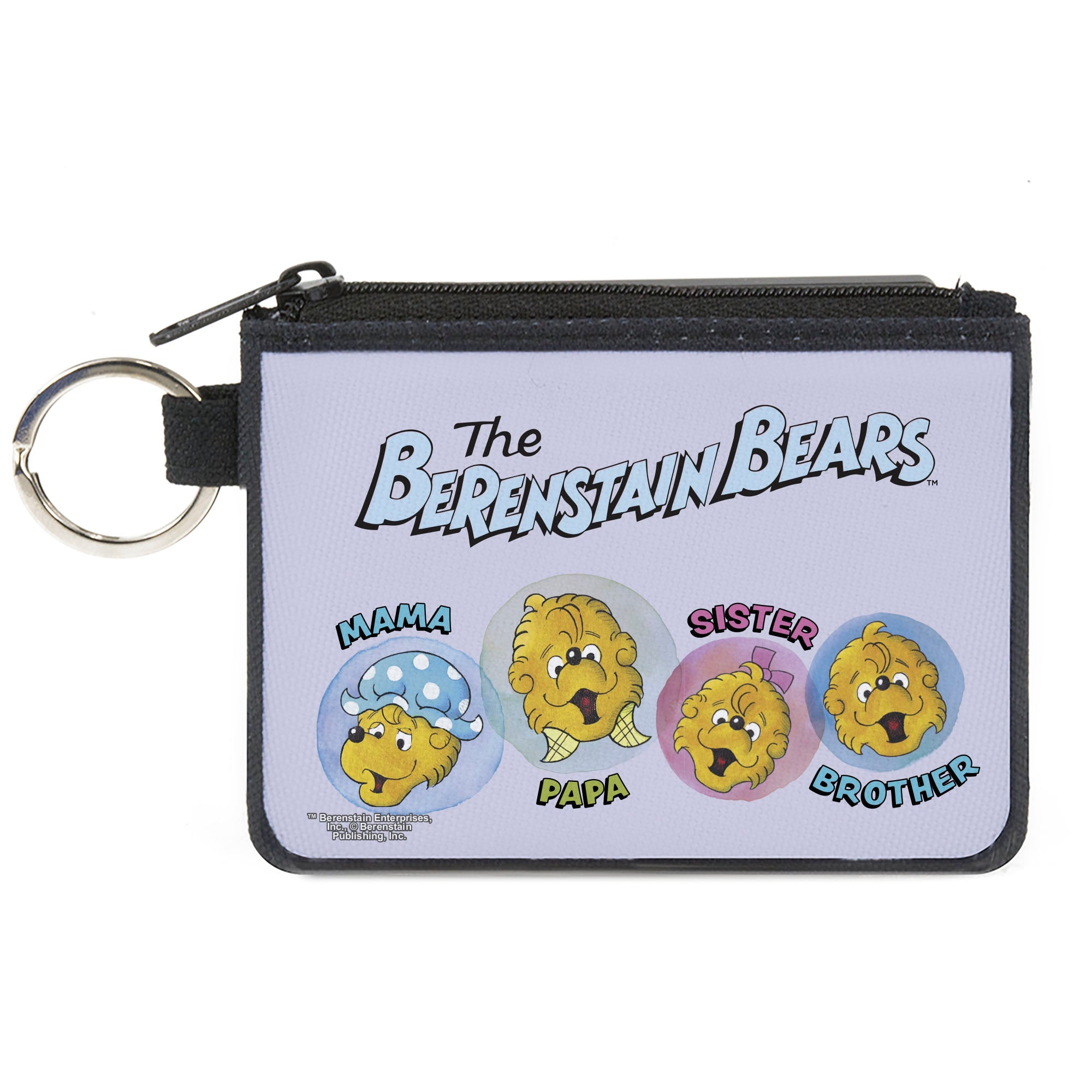 Canvas Zipper Wallet - MINI X-SMALL - THE BERENSTAIN BEARS Family Smiling Faces Canvas Zipper Wallets The Berenstain Bears