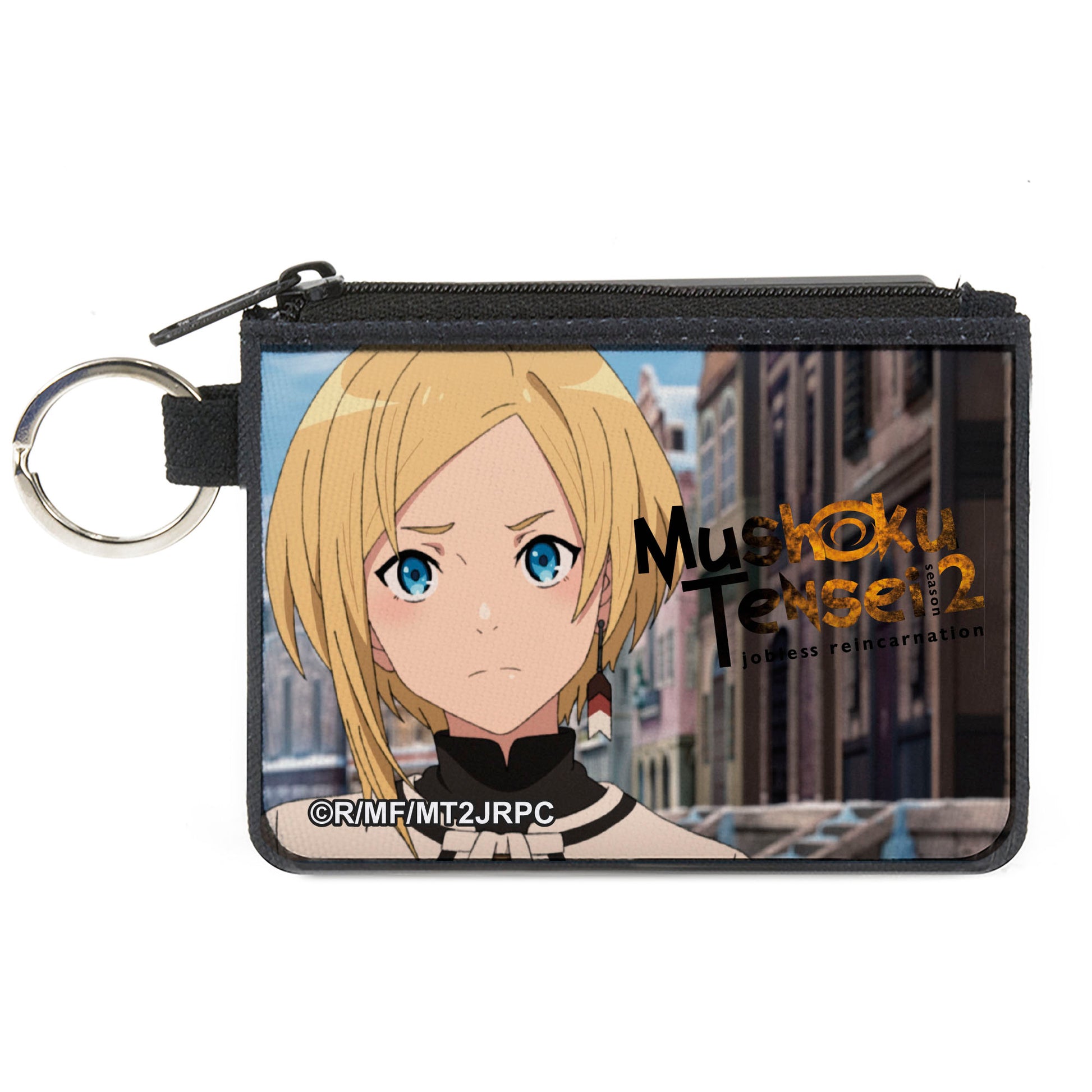 Canvas Zipper Wallet - MINI X-SMALL - Mushoku Tensei Sara Street Scene Pose Canvas Zipper Wallets Mushoku Tensei Jobless Reincarnation