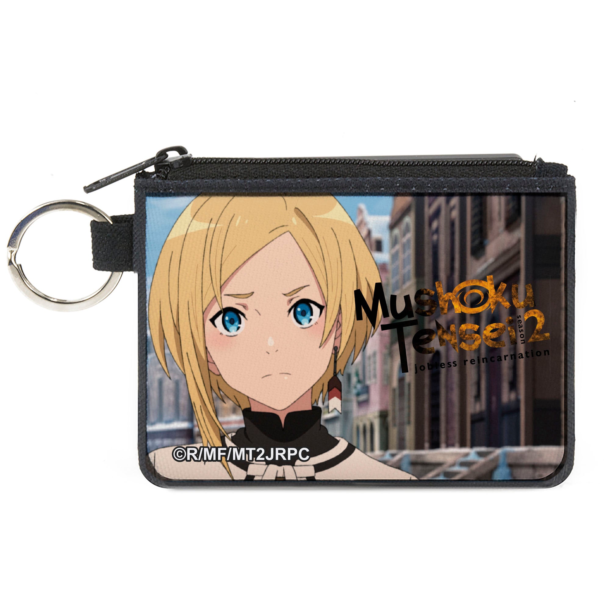 Canvas Zipper Wallet - MINI X-SMALL - Mushoku Tensei Sara Street Scene Pose Canvas Zipper Wallets Mushoku Tensei Jobless Reincarnation