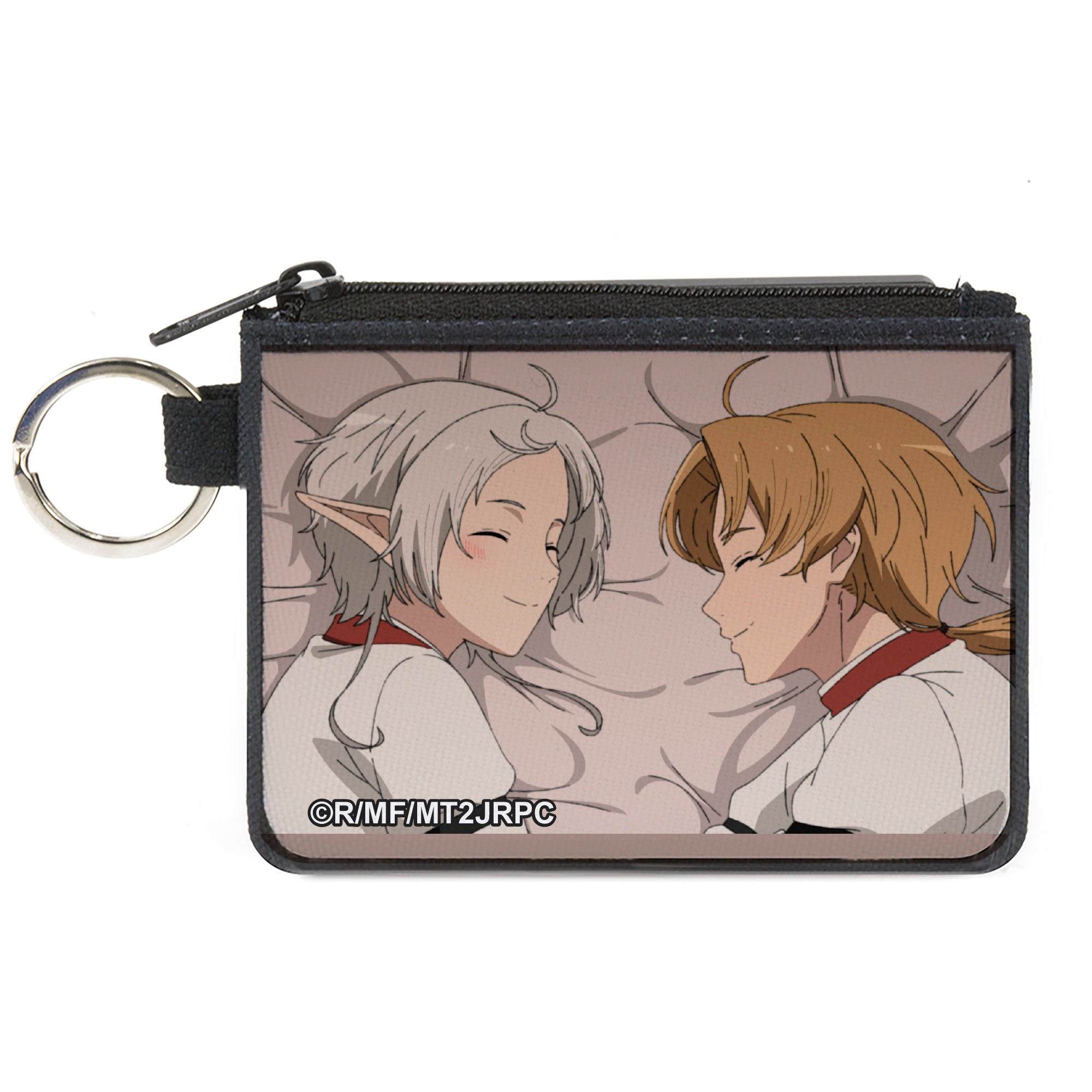 Canvas Zipper Wallet - MINI X-SMALL - Mushoku Tensei Sylphiette and Rudeus Greyrat Sleeping Canvas Zipper Wallets Mushoku Tensei Jobless Reincarnation