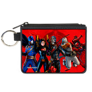 Canvas Zipper Wallet - MINI X-SMALL - GI Joe COBRA Agents Group Pose and Logo Reds Canvas Zipper Wallets GI Joe