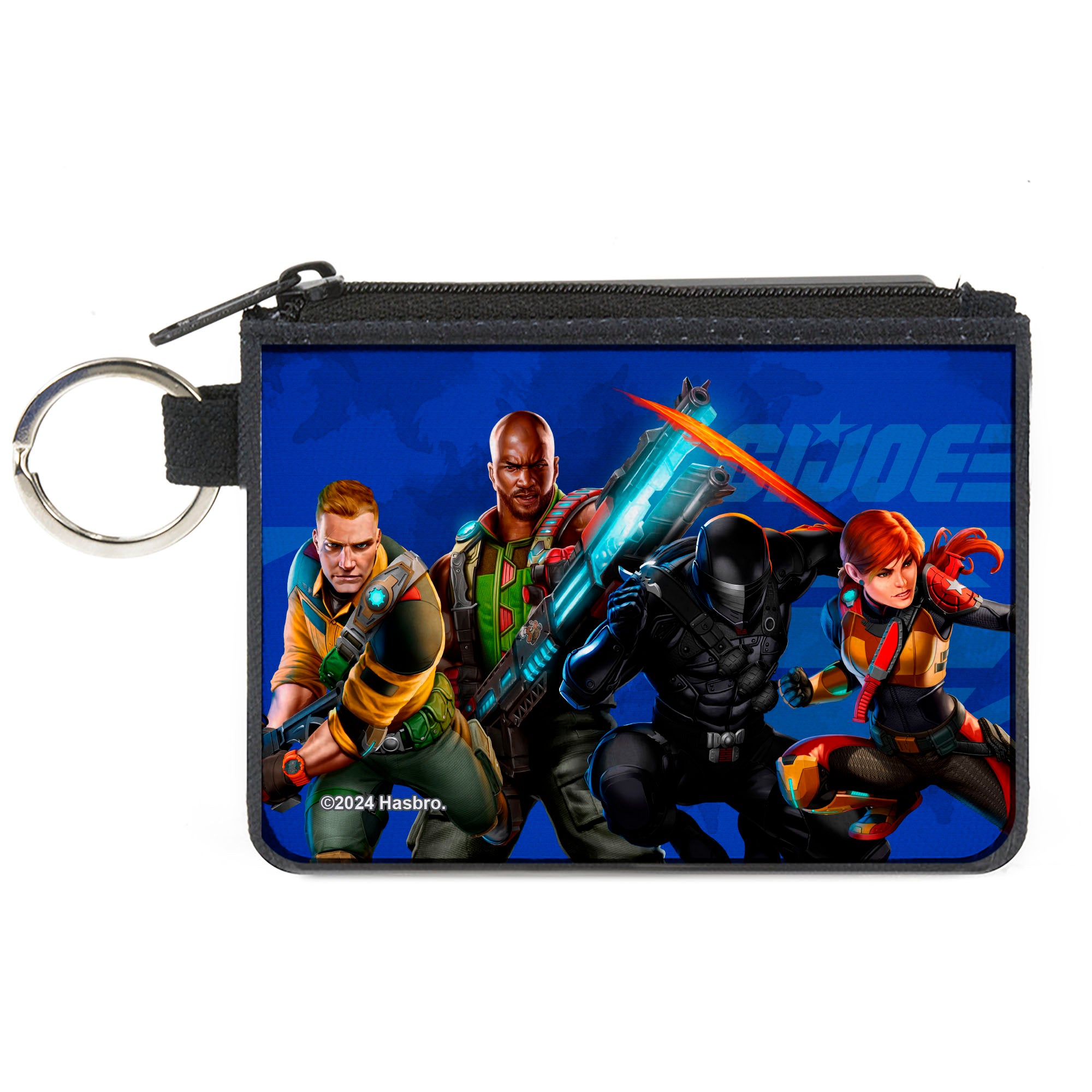 Canvas Zipper Wallet - MINI X-SMALL - GI Joe Unit Agents Group Pose and Logo Blues Canvas Zipper Wallets GI Joe