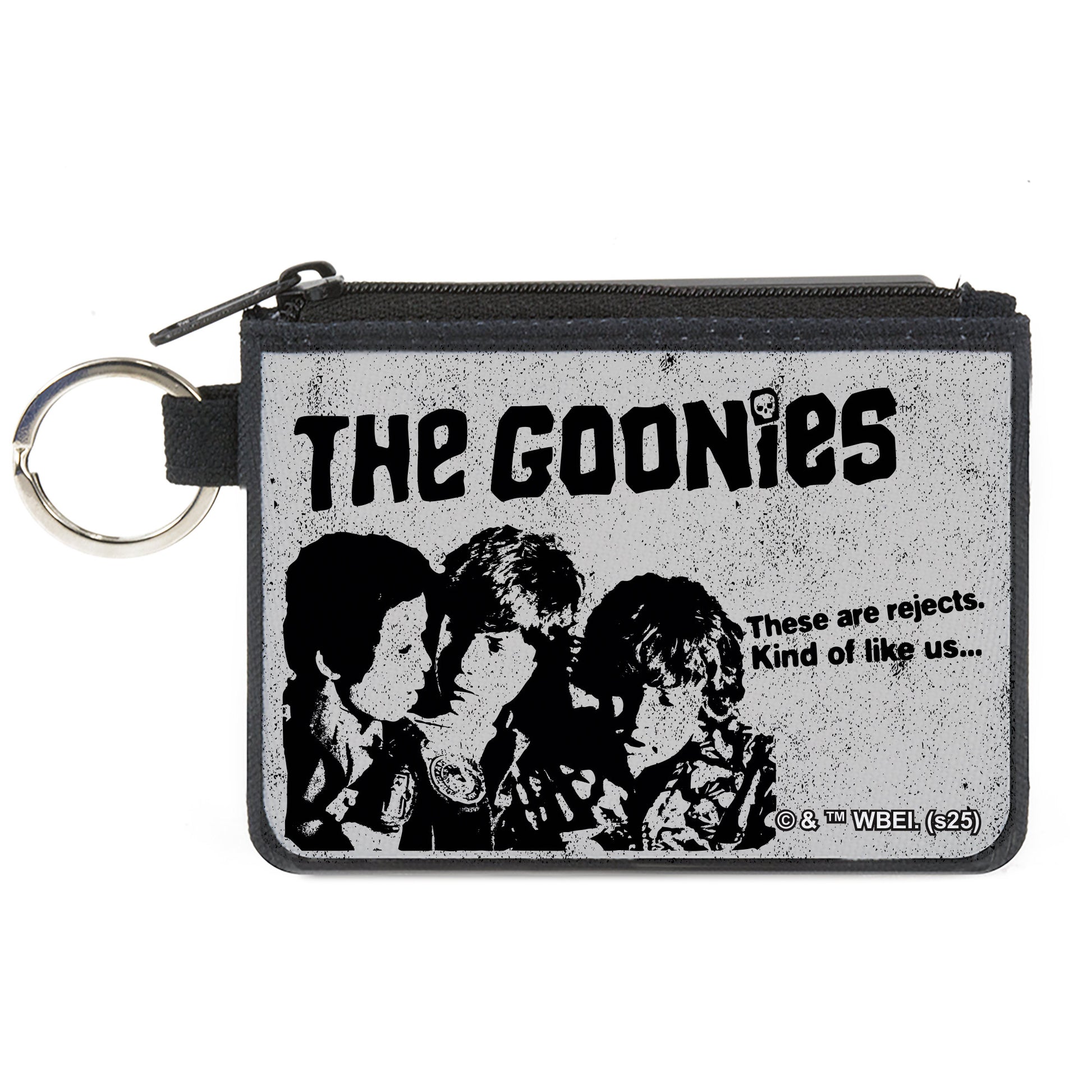 Canvas Zipper Wallet - MINI X-SMALL - THE GOONIES THESE ARE REJECTS Group Pose Gray/Black Canvas Zipper Wallets The Goonies