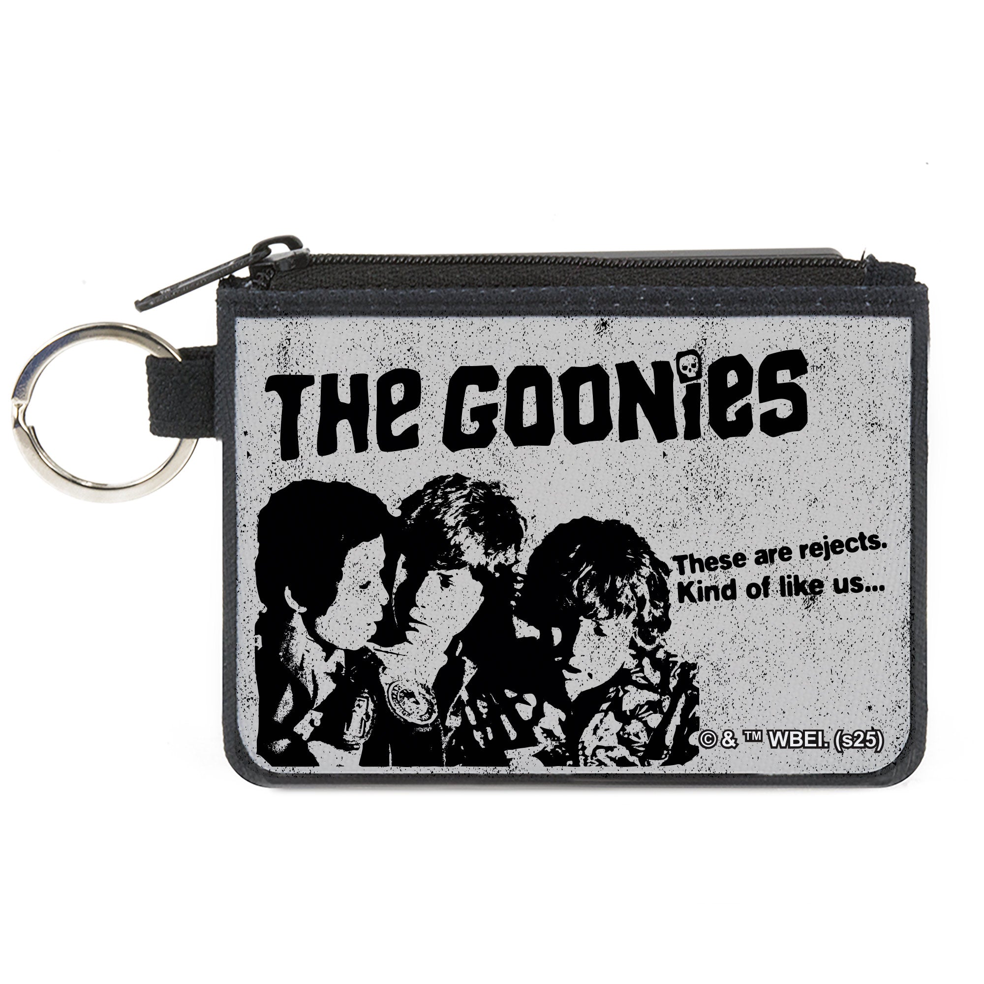 Canvas Zipper Wallet - MINI X-SMALL - THE GOONIES THESE ARE REJECTS Group Pose Gray/Black Canvas Zipper Wallets The Goonies