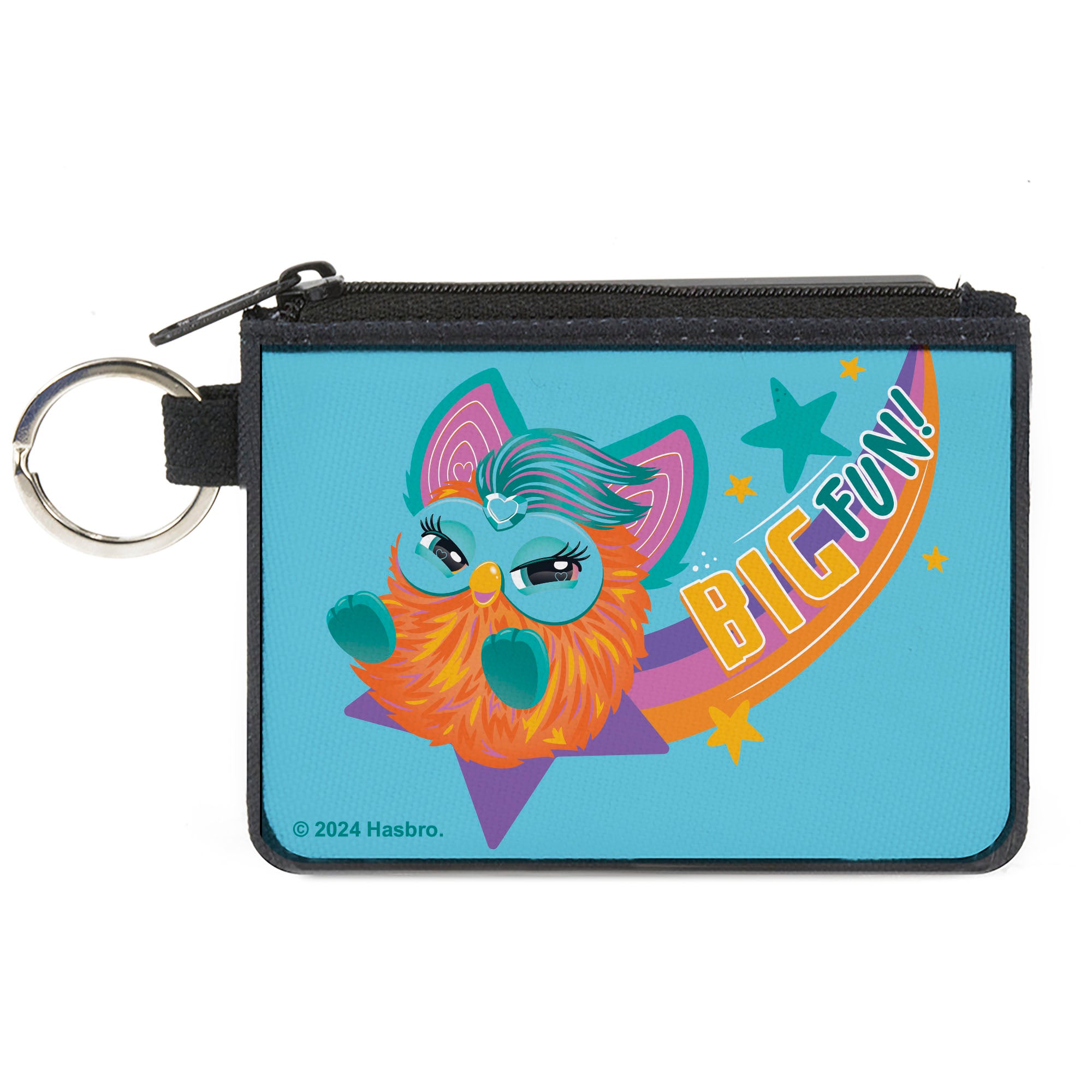 Canvas Zipper Wallet - MINI X-SMALL - Furby Orange Furby BIG FUN Sliding Pose Blue Canvas Zipper Wallets Furby