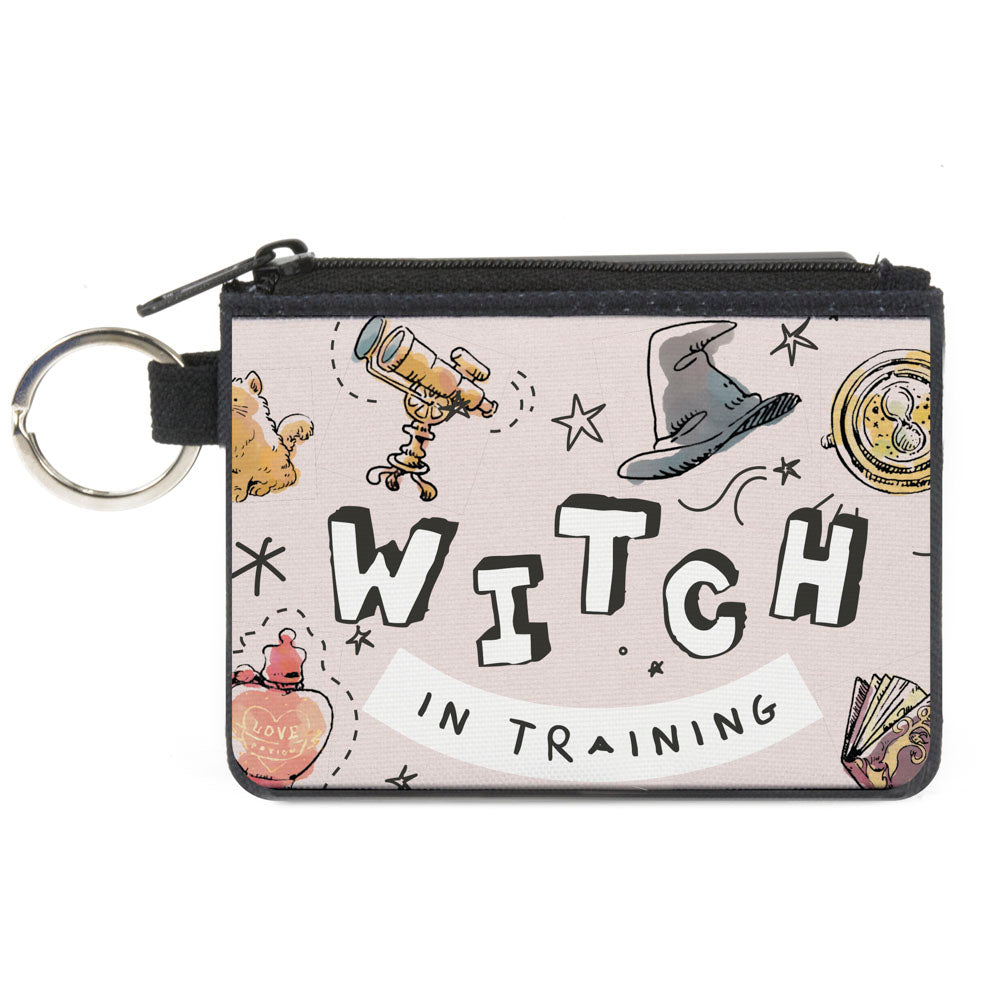 Canvas Zipper Wallet - MINI X-SMALL - Harry Potter WITCH IN TRAINING Collage Light Pink Canvas Zipper Wallets Harry Potter