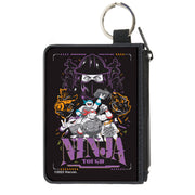 Canvas Zipper Wallet - MINI X-SMALL - Teenage Mutant Ninja Turtles NINJA TOUGH Group Pose and Enemies Black/Multi Color Canvas Zipper Wallets Teenage Mutant Ninja Turtles