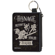 Canvas Zipper Wallet - MINI X-SMALL - TEENAGE MUTANT NINJA TURTLES Est. 1984 Action Poses Black/White Canvas Zipper Wallets Teenage Mutant Ninja Turtles