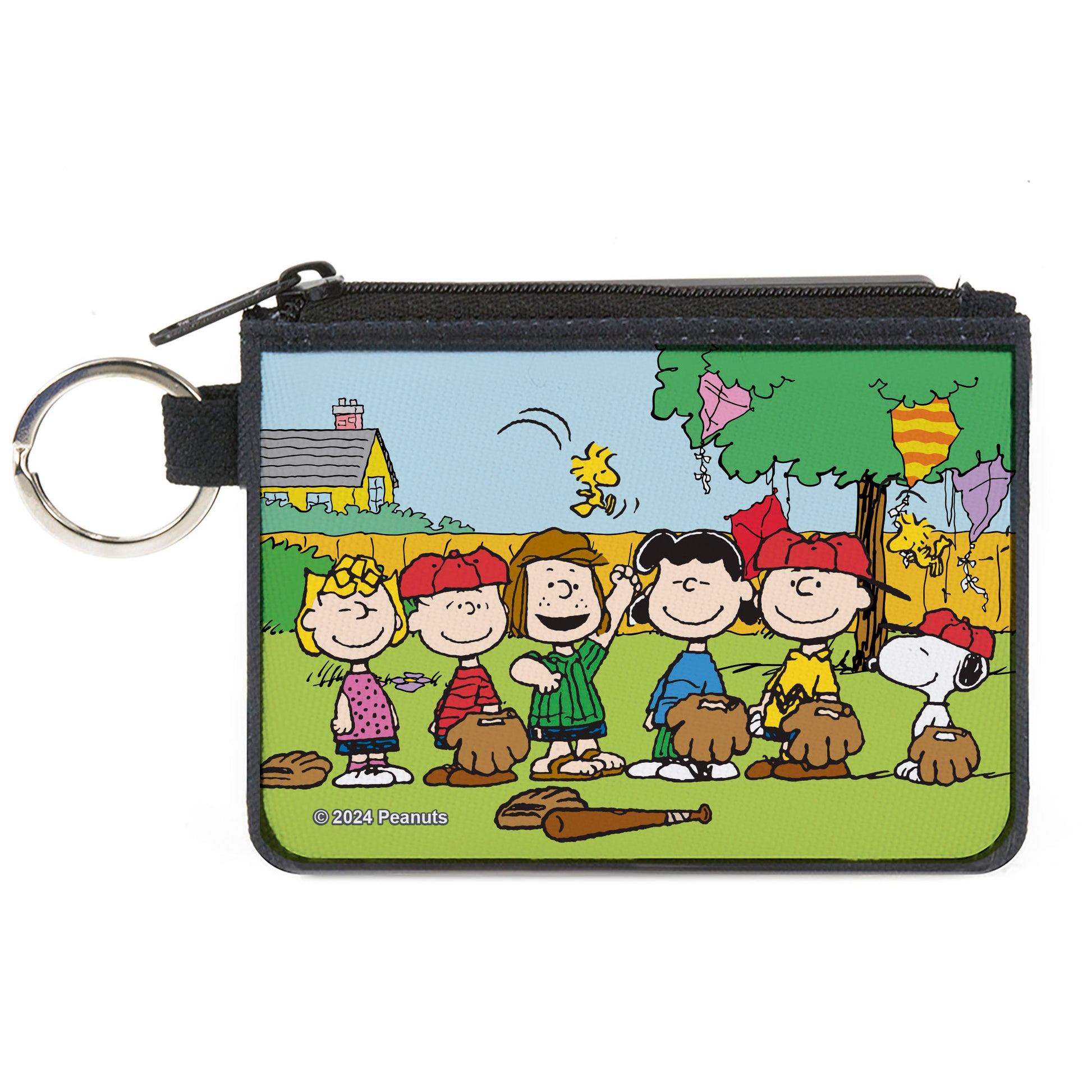 Canvas Zipper Wallet - MINI X-SMALL - Peanuts Gang Backyard Baseball Group Pose Canvas Zipper Wallets Peanuts