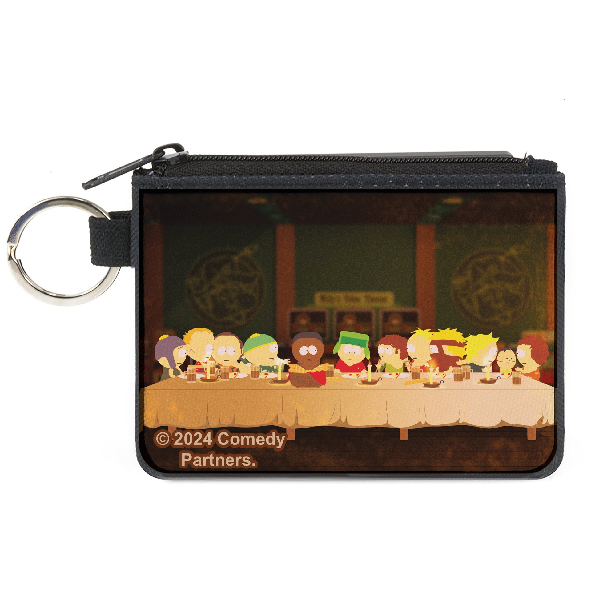 Canvas Zipper Wallet - MINI X-SMALL - South Park Last Supper Group Pose Canvas Zipper Wallets South Park