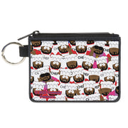 Canvas Zipper Wallet - MINI X-SMALL - South Park Chef Expressions Stacked Canvas Zipper Wallets South Park