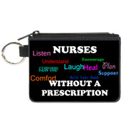 Canvas Zipper Wallet - MINI X-SMALL - NURSES "Respond" WITHOUT A PRESCRIPTION Black/White/Multi Color Canvas Zipper Wallets Buckle-Down